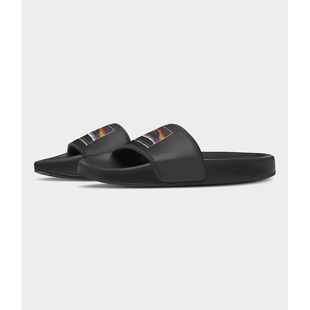 The North Face Slide Mens Australia - The North Face Pride Base Camp Iii Black / White (OGR-074152)